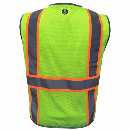 Ge Green Engineer Vest W/Contrast Trims 8 Pocket, XL GV086GXL